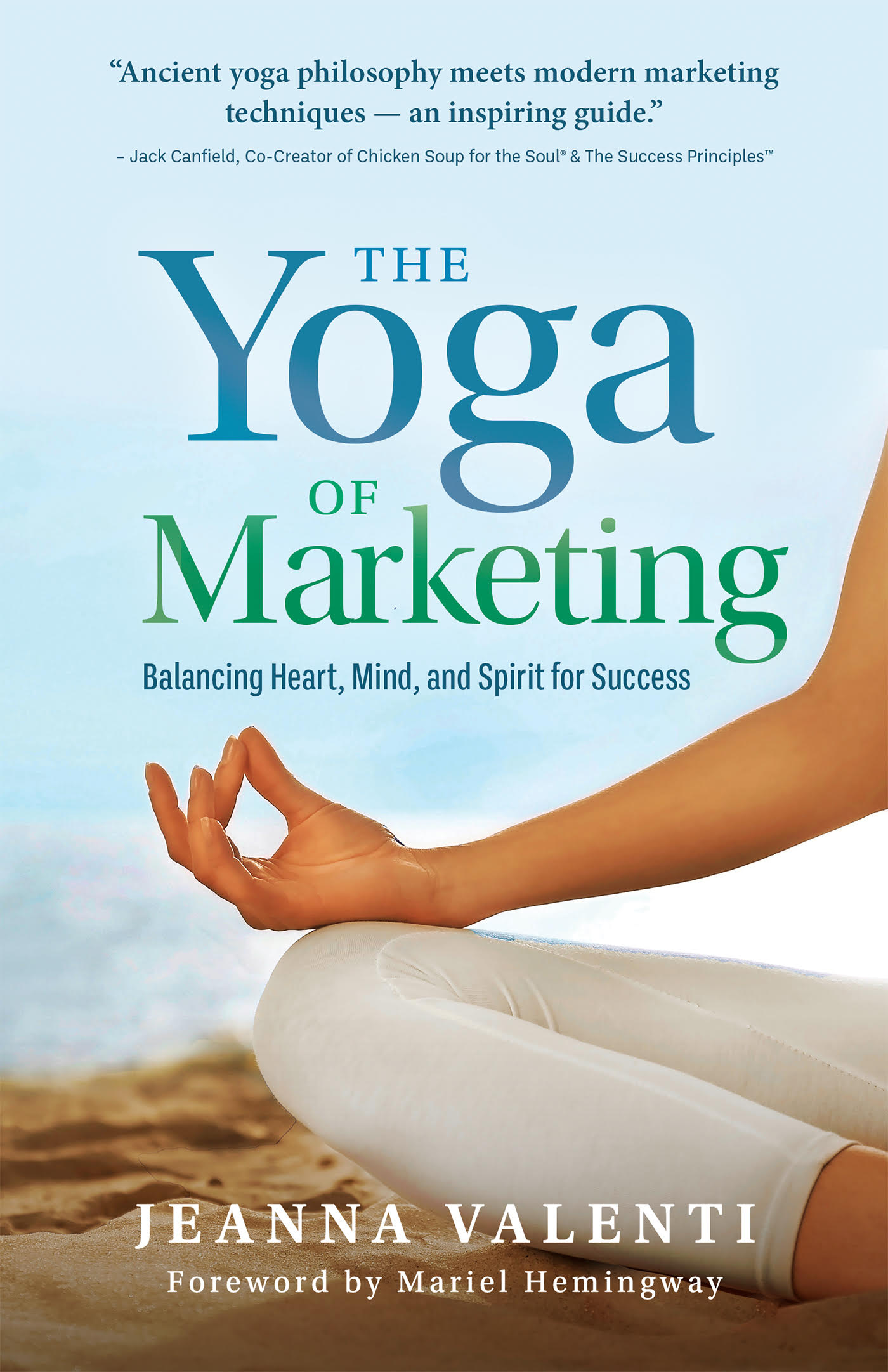 Yoga of Marketing book cover, meditating figure